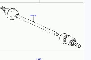 Піввісь задня Land Rover Freelander 2 L359 06-14