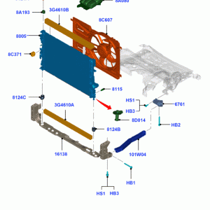Підсилювач опори радіатора лівий FORD C-Max MK2 (10-15)