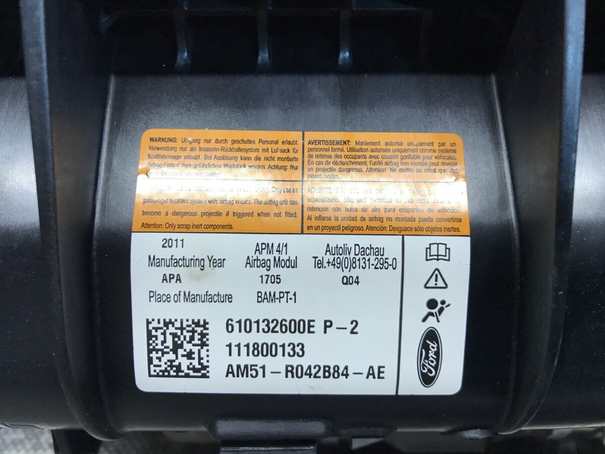 Подушка безпеки airbag торпедо FORD C-Max MK2 (10-15) - Зображення 4